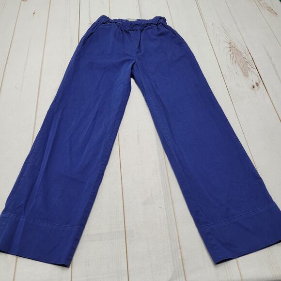 Everlane Easy pants blue elastic pull on straight leg organic cotton - Picture 2 of 9